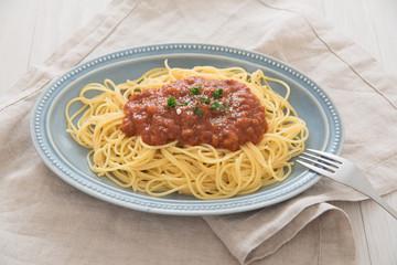 ミートソースパスタ