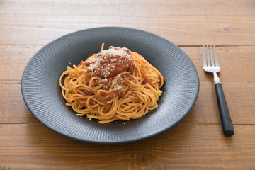 ミートソースパスタ