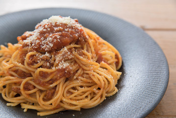 ミートソースパスタ