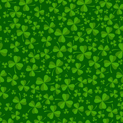 Saint Patricks day background with clover leaves or shamrocks
