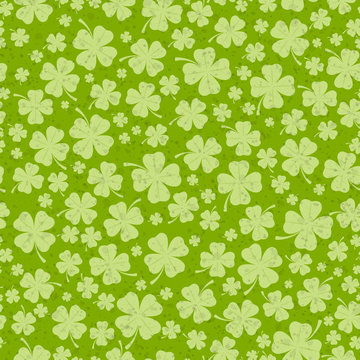 Saint Patricks day background with lucky clover leaves