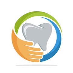 Fototapeta premium logo icon with the concept of dental care