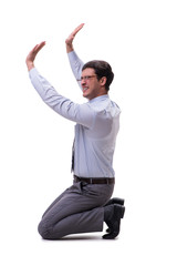 Businessman isolated on the white background