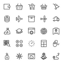 Online supermarket flat icon