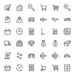 Fototapeta premium Online store flat icon