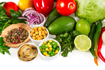 ingredients for vegetable wraps