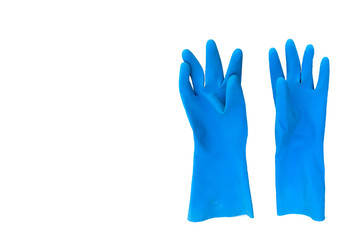 Latex gloves on white
