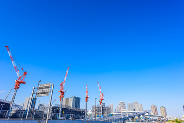 建設中のマンション　Apartment house construction