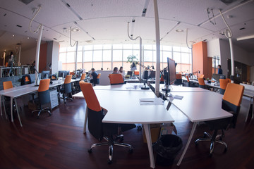 busy coworking office space