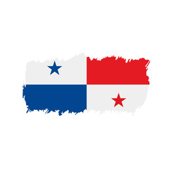 Panama flag, vector illustration