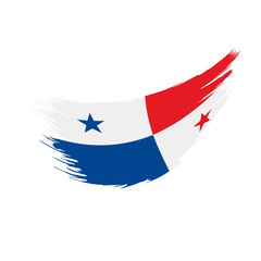 Panama flag, vector illustration
