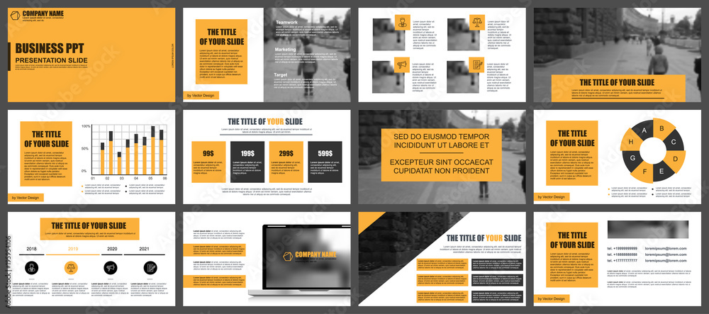 Poster business presentation slides templates from infographic elements. can be used for presentation, flye
