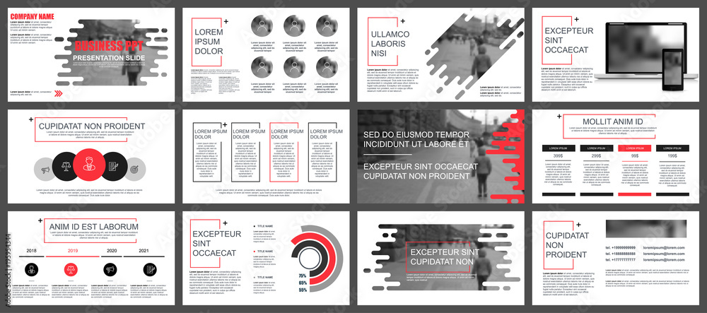 Poster Business presentation slides templates from infographic elements. Can be used for presentation, flyer and leaflet, brochure, corporate report, marketing, advertising, annual report, banner, booklet.