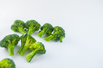 Broccoli vegetable on white background
