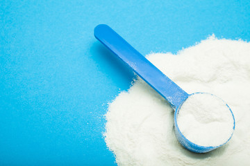 The dose of milk powder, replacement of the breast. Empty space for text.