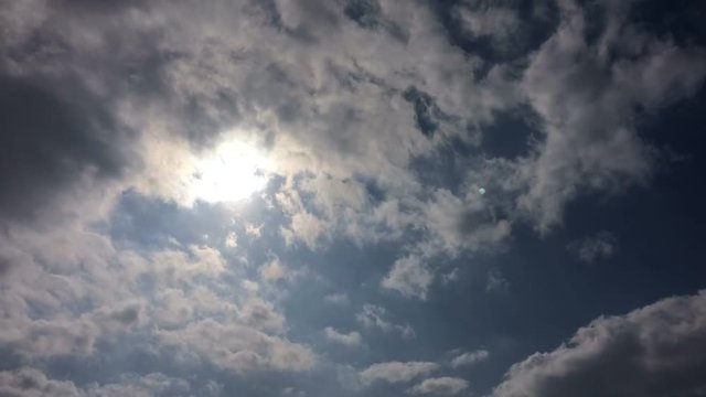 太陽と雲　タイムラプス　北海道