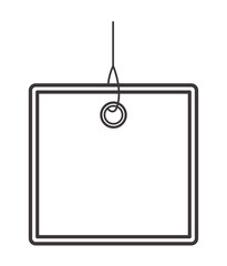 commercial hangtag with square shape hanging vector illustration design