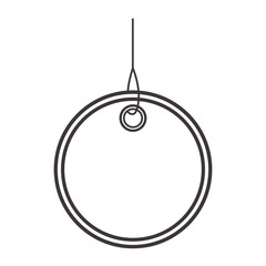 commercial hangtag with circular shape hanging vector illustration design