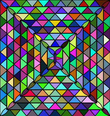 colored background triangles