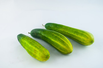 cucumber sliced isolated on white background clipping path

