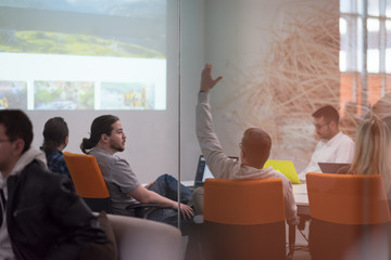 Startup business team at a meeting