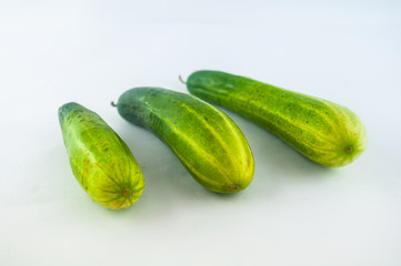 cucumber sliced isolated on white background clipping path

