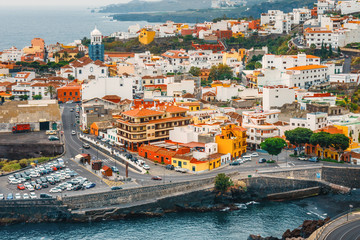 Aerial view of Garachico in Tenerife, Canary Islands, Spain