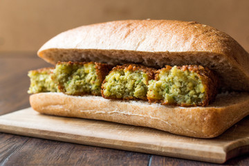 Chickpea Falafel Sandwich with Pita Bread