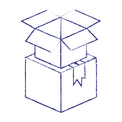 pile boxes carton delivery service vector illustration design