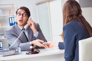 Lawyer being offered bribe for his services