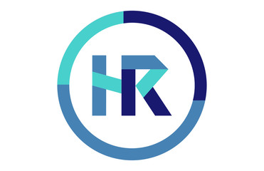 HR Global Blue Ribbon letter Logo