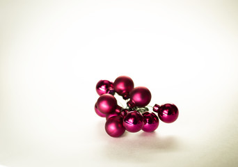 Red christmas ball isolated on white background