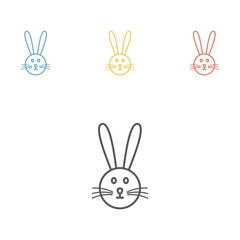 Rabbit animal outline icon.