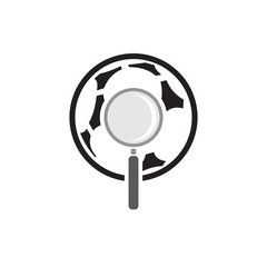 Search Soccer Logo Icon Design