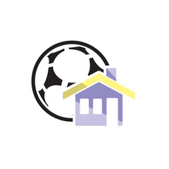 House Soccer Logo Icon Design