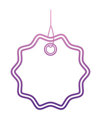 commercial hangtag with lace shape hanging vector illustration design