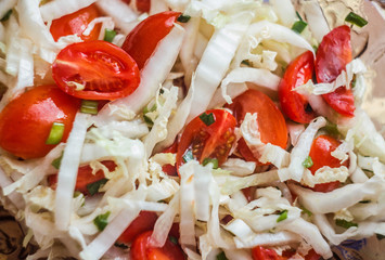 tomatoes cabbage green onions butter salt diet food