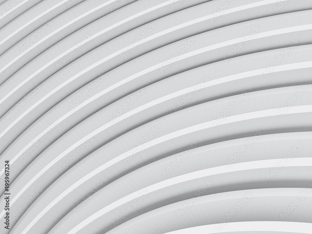 Poster Abstract of white radius pattern,Perspective of future design architecture