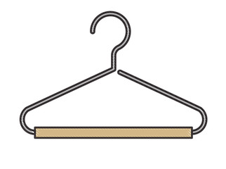 wire clothes hook icon vector illustration design