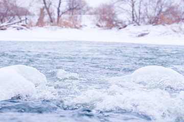 Landscape with the image of river