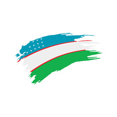 Uzbekistan flag, vector illustration