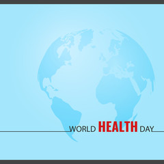 Vector Illustration on the theme World Health Day. Template for information, notes, infographics.
