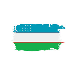 Uzbekistan flag, vector illustration