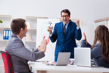 Business meeting with employees in the office