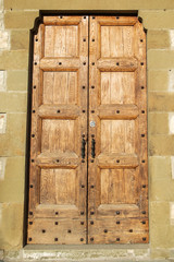 Old wooden vintage door