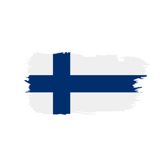 Finland flag, vector illustration