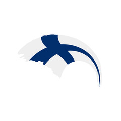 Fototapeta premium Finland flag, vector illustration