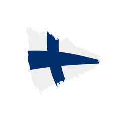 Finland flag, vector illustration