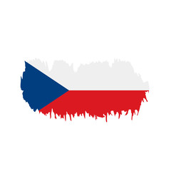 Czechia flag, vector illustration