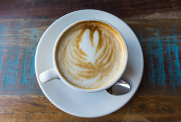 aromatic cappuccino with foam